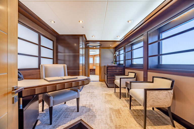 ROCHADE is a 48M (156’) semi-displacement motor yacht interior