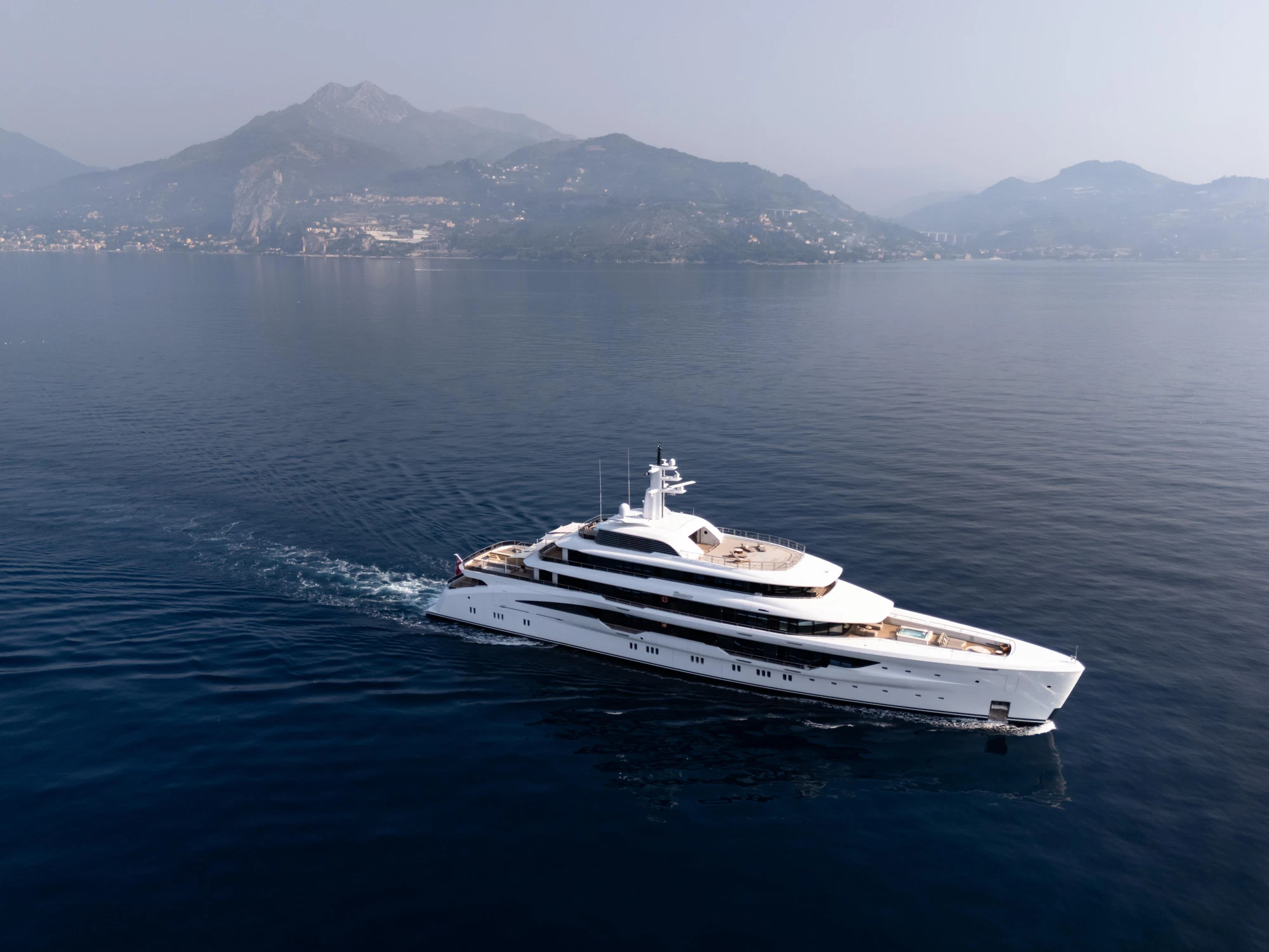 Superyacht at sea