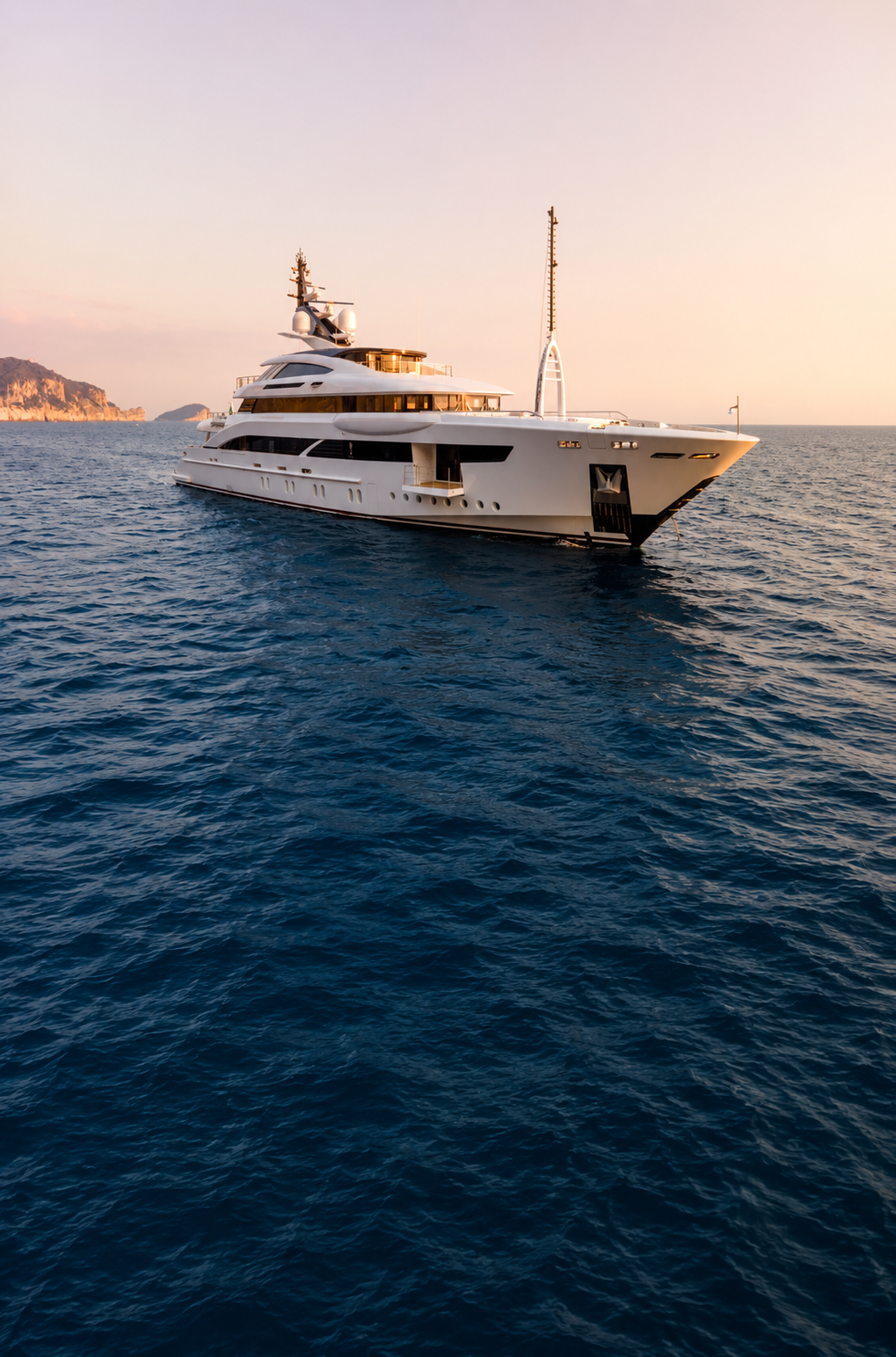 FLORENTIA 52m Rossinavi superyacht aerial view for sale