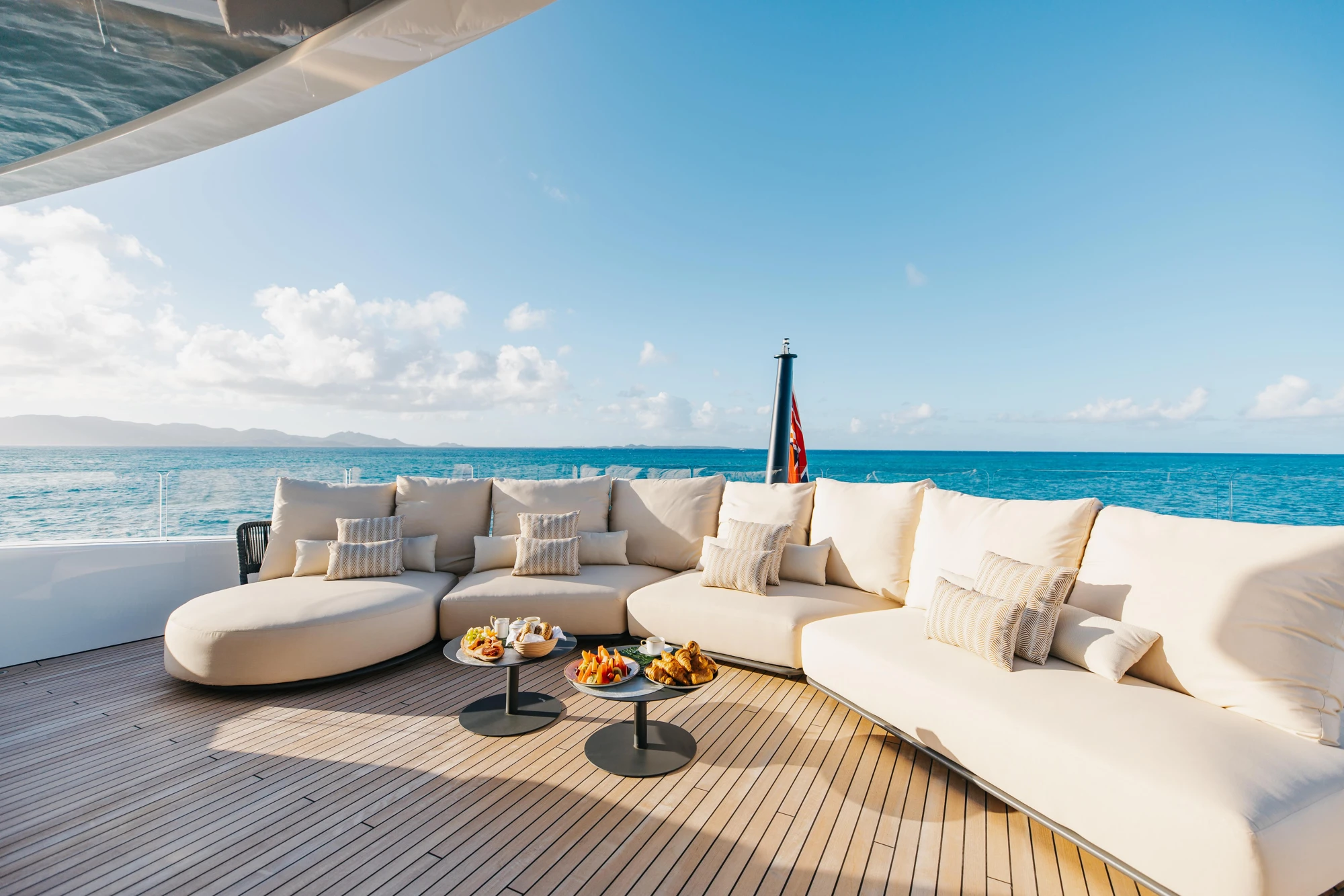 DAYBREAK superyacht beach club and swim platform at waterline