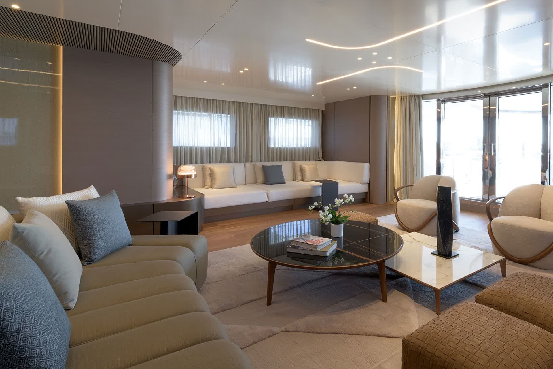 FLORENTIA 52m sky lounge and entertainment area with cinema capability
