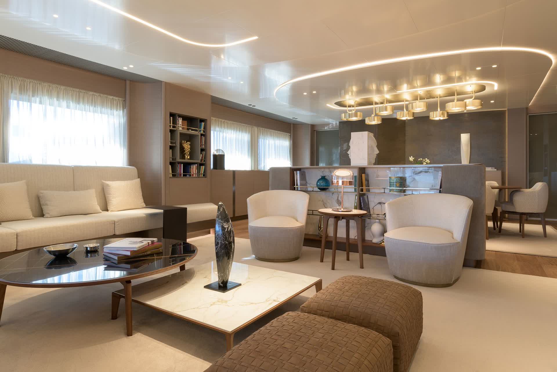 FLORENTIA superyacht guest stateroom with ocean-inspired A++ interiors
